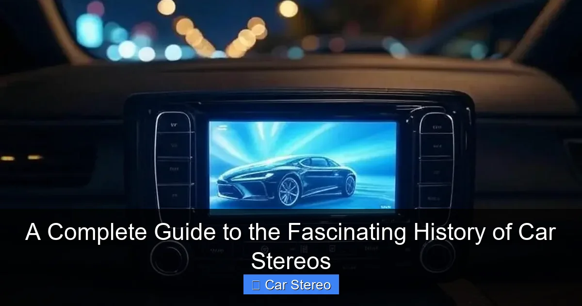 A Complete Guide to the Fascinating History of Car Stereos