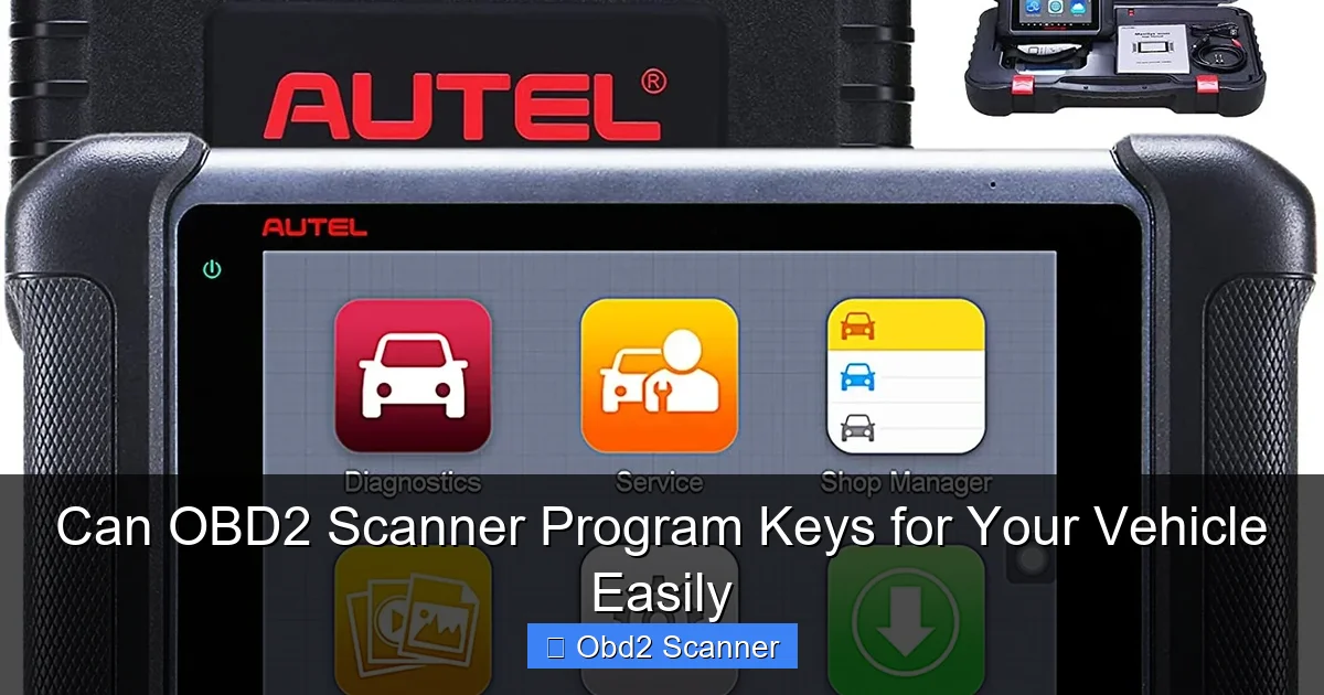 Can OBD2 Scanner Program Keys for Your Vehicle Easily