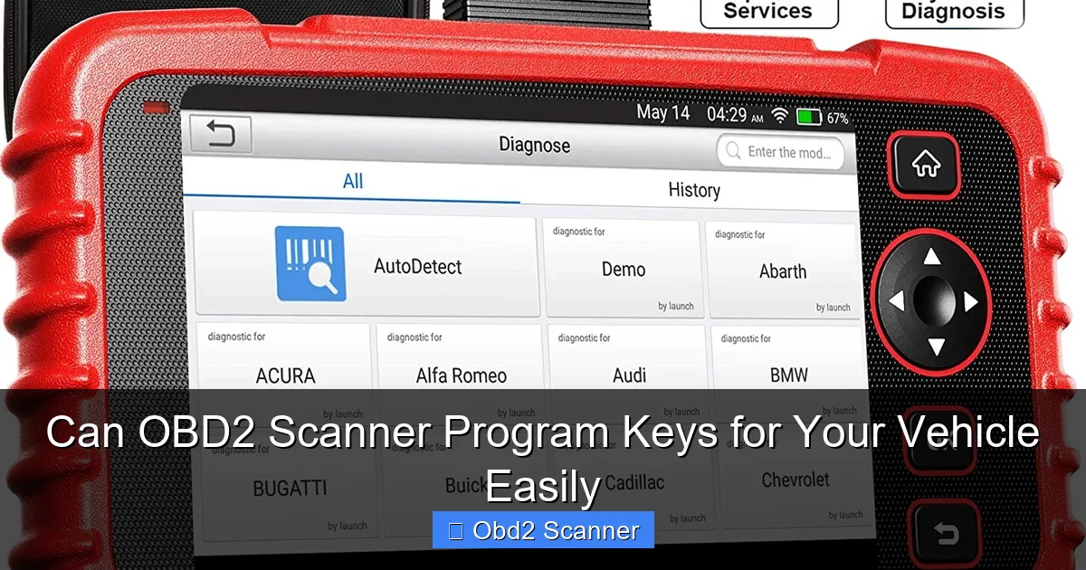 Can OBD2 Scanner Program Keys for Your Vehicle Easily
