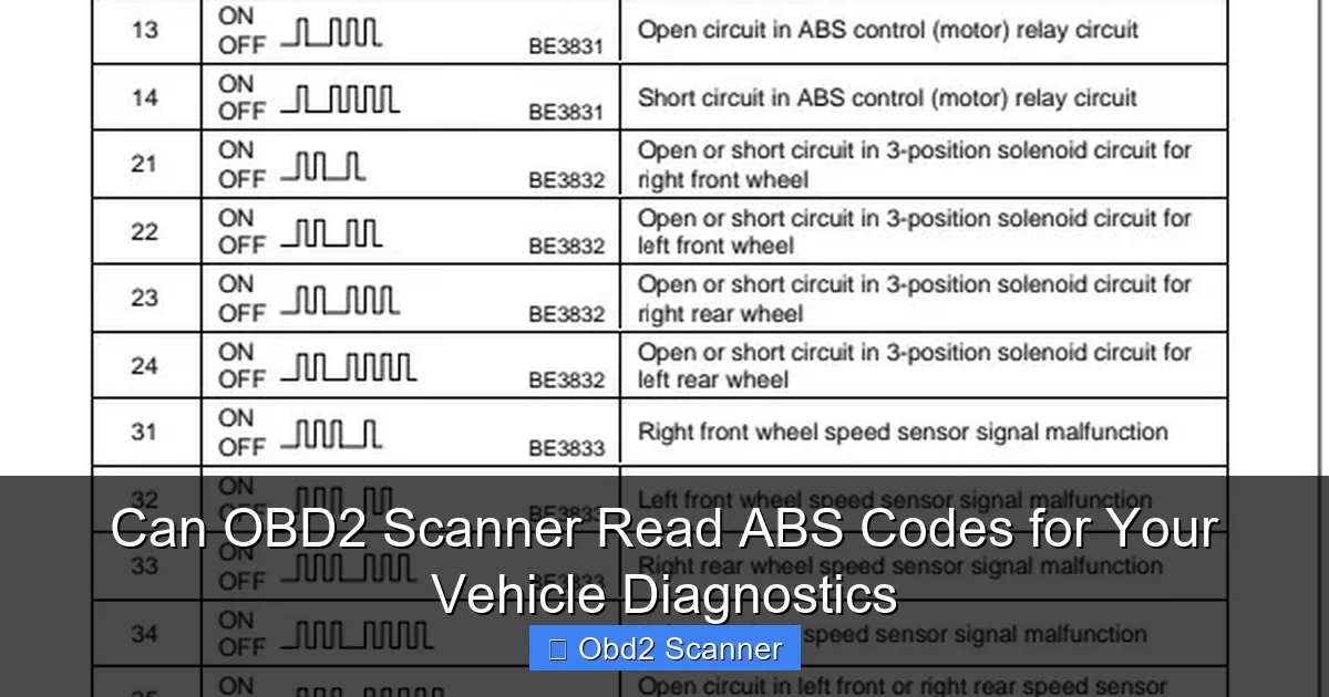 Can OBD2 Scanner Read ABS Codes for Your Vehicle Diagnostics