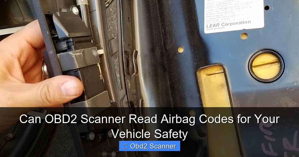 Can OBD2 Scanner Read Airbag Codes for Your Vehicle Safety