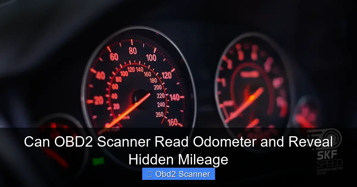 Can OBD2 Scanner Read Odometer and Reveal Hidden Mileage