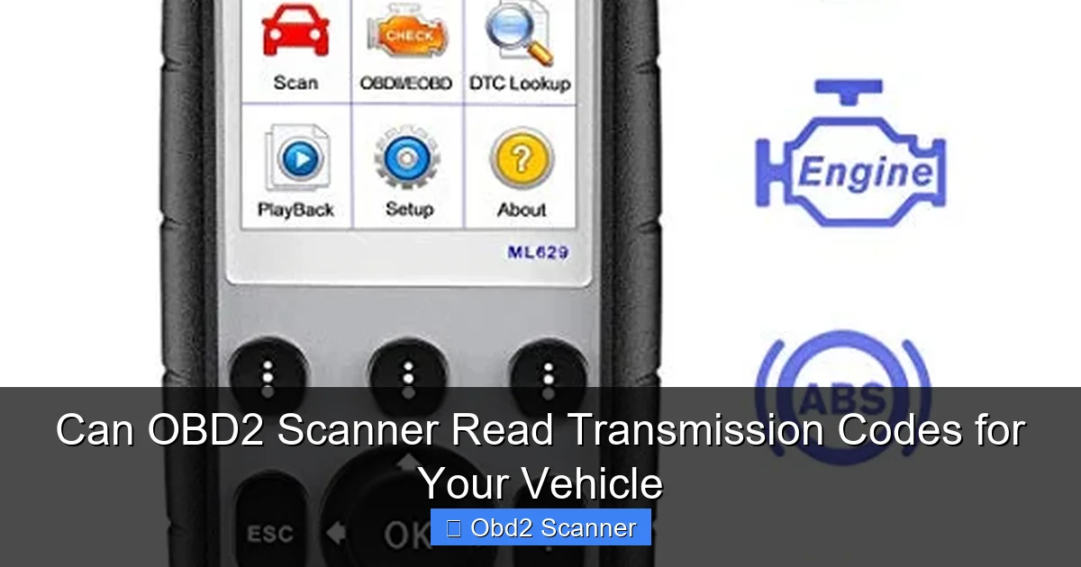 Can OBD2 Scanner Read Transmission Codes for Your Vehicle