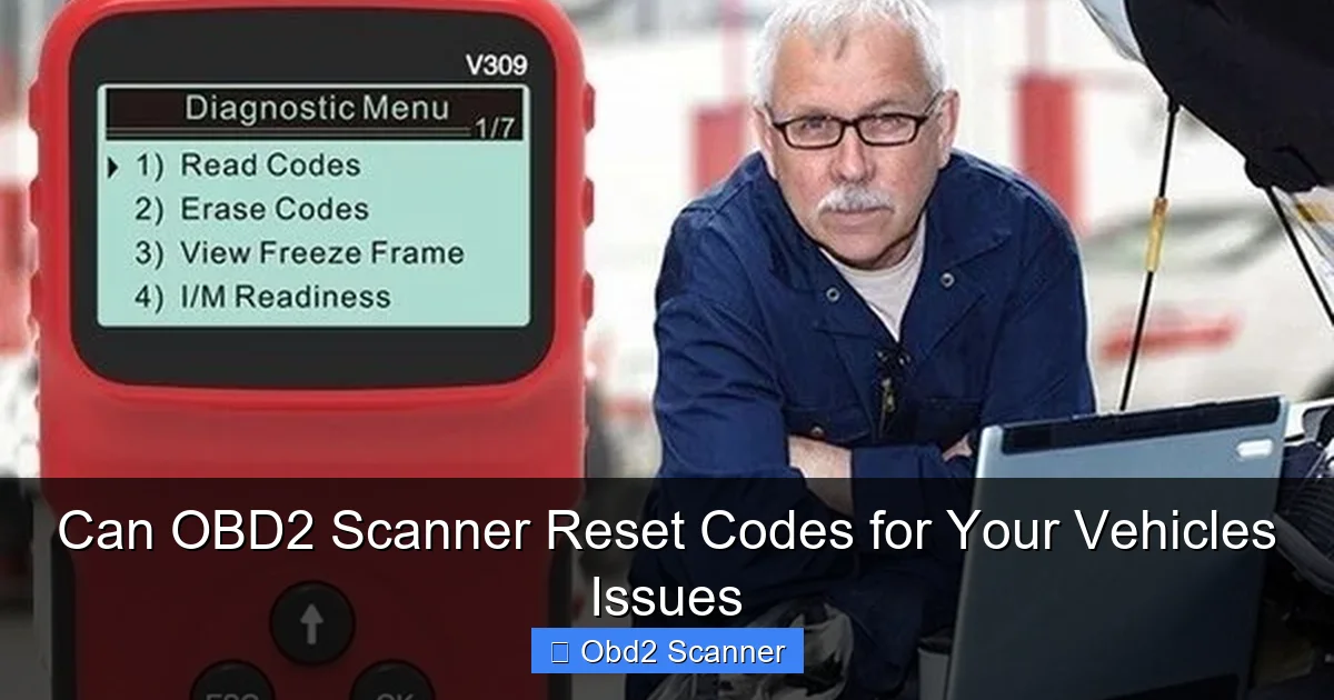 Can OBD2 Scanner Reset Codes for Your Vehicles Issues