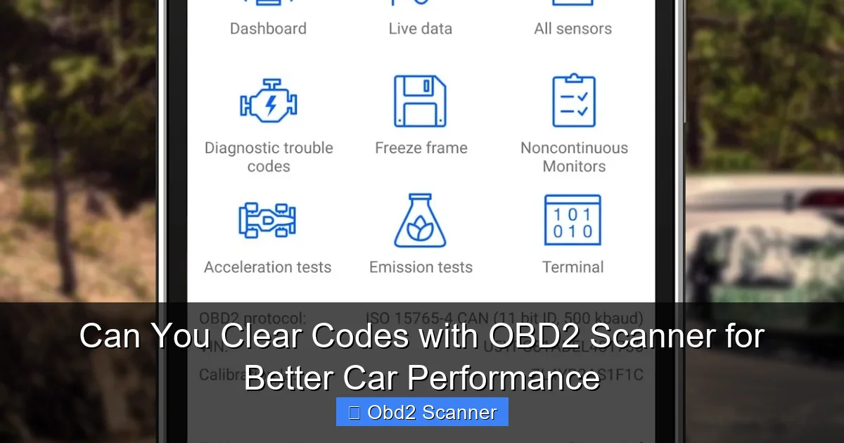 Can You Clear Codes with OBD2 Scanner for Better Car Performance