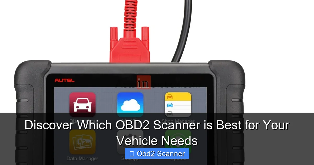 Discover Which OBD2 Scanner is Best for Your Vehicle Needs