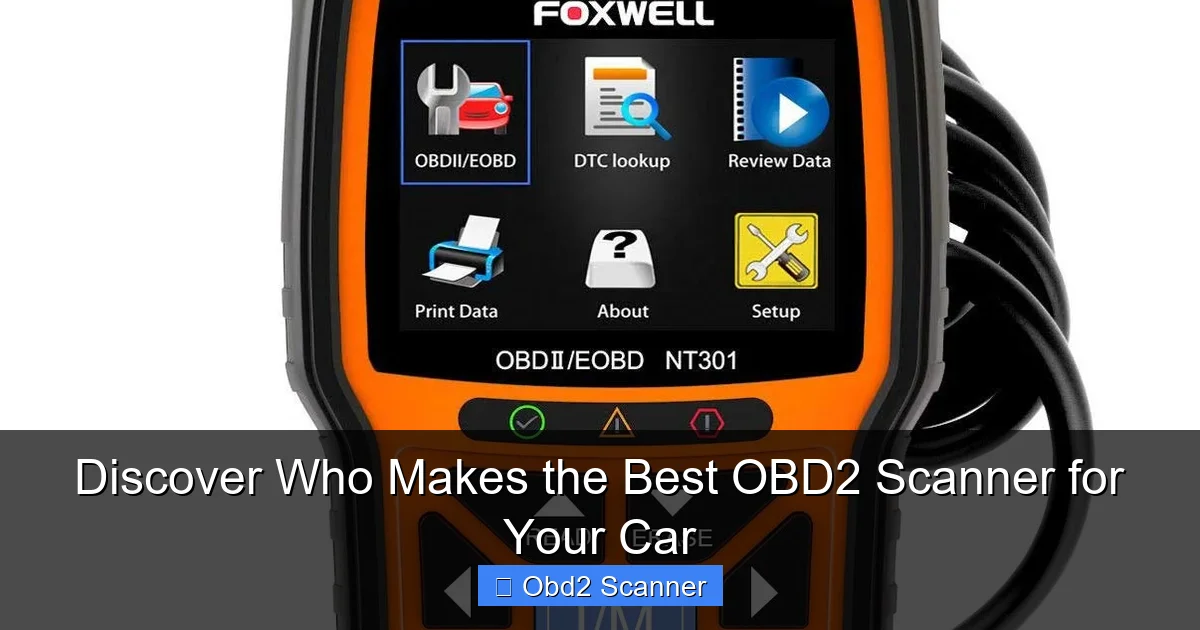 Discover Who Makes the Best OBD2 Scanner for Your Car