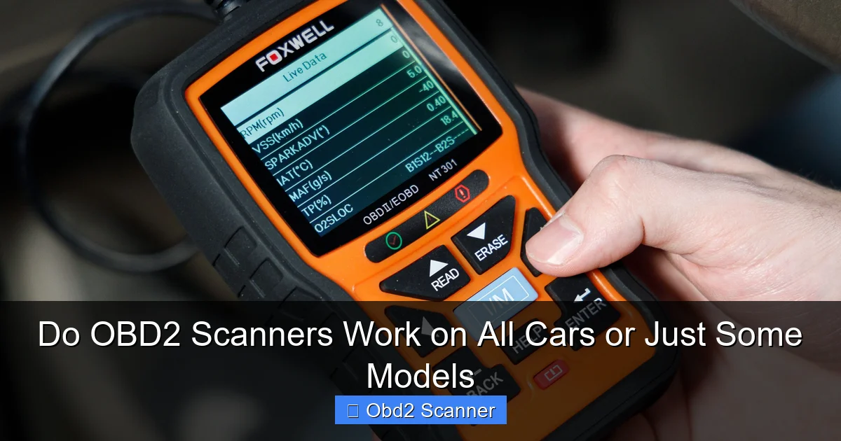 Do OBD2 Scanners Work on All Cars or Just Some Models