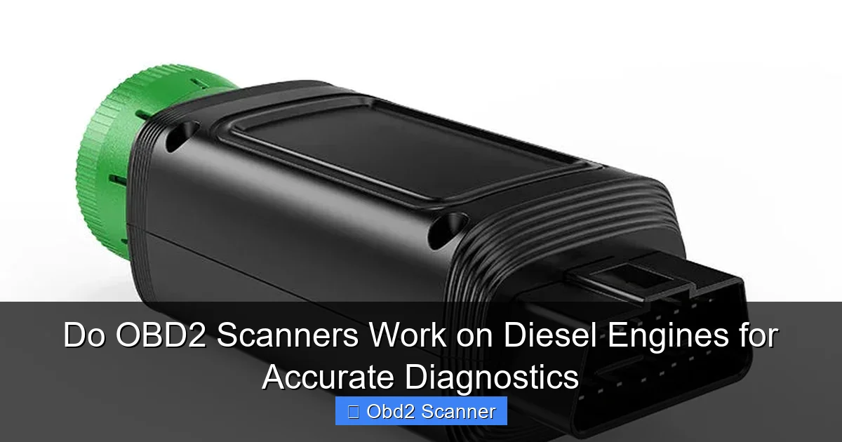 Do OBD2 Scanners Work on Diesel Engines for Accurate Diagnostics