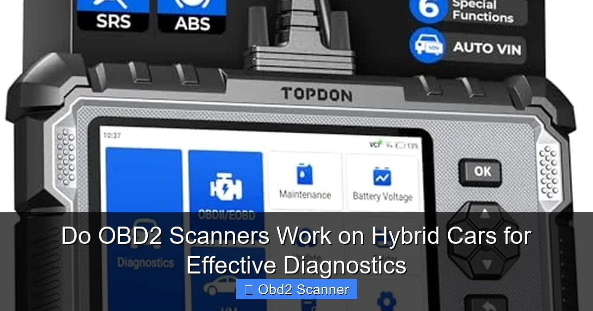 Do OBD2 Scanners Work on Hybrid Cars for Effective Diagnostics