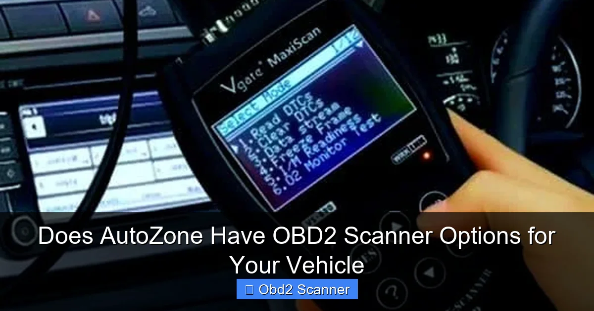 Does AutoZone Have OBD2 Scanner Options for Your Vehicle