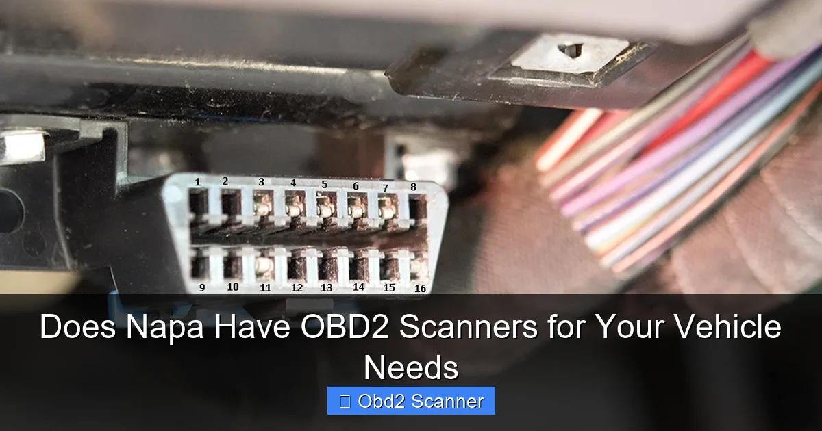 Does Napa Have OBD2 Scanners for Your Vehicle Needs