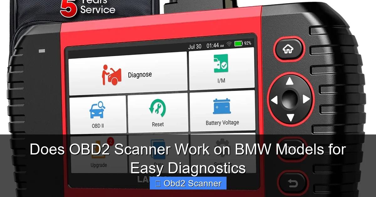 Does OBD2 Scanner Work on BMW Models for Easy Diagnostics