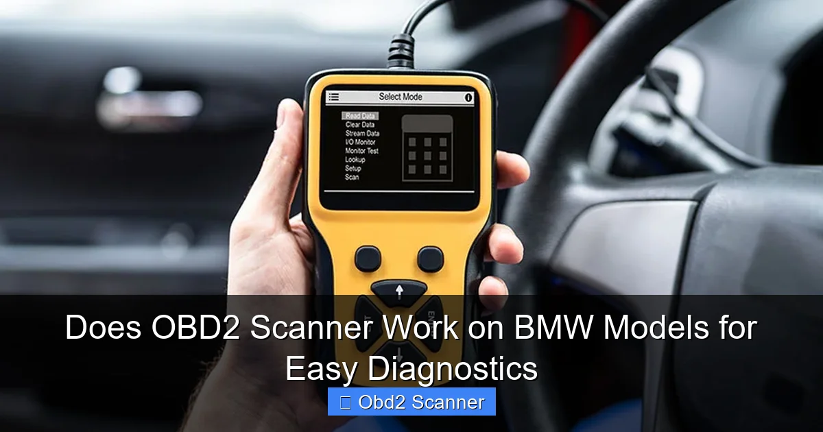 Does OBD2 Scanner Work on BMW Models for Easy Diagnostics