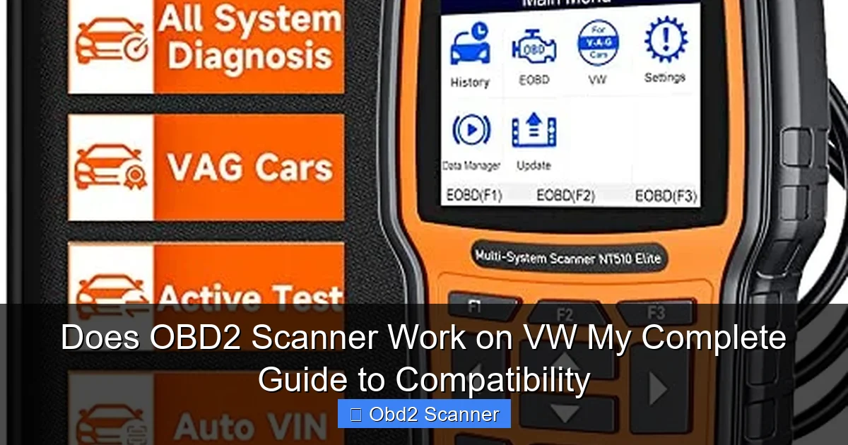 Does OBD2 Scanner Work on VW My Complete Guide to Compatibility