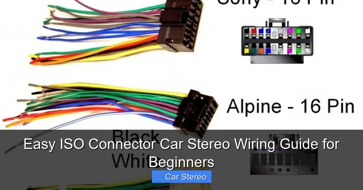 Easy ISO Connector Car Stereo Wiring Guide for Beginners