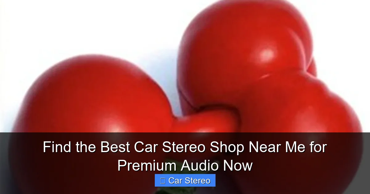 Find the Best Car Stereo Shop Near Me for Premium Audio Now