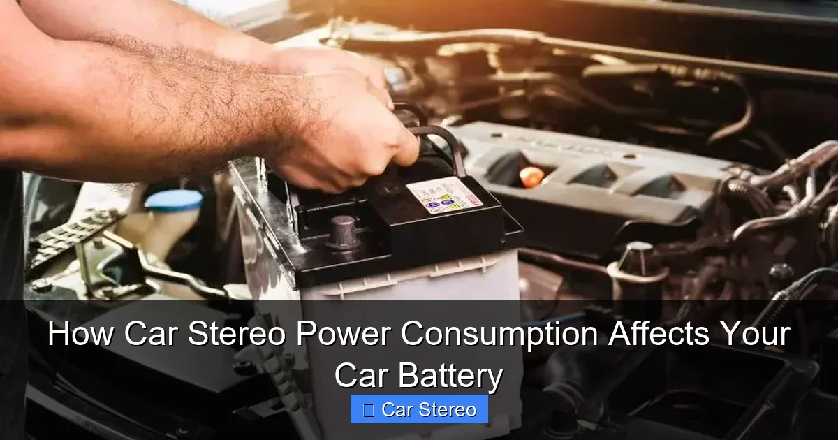 How Car Stereo Power Consumption Affects Your Car Battery
