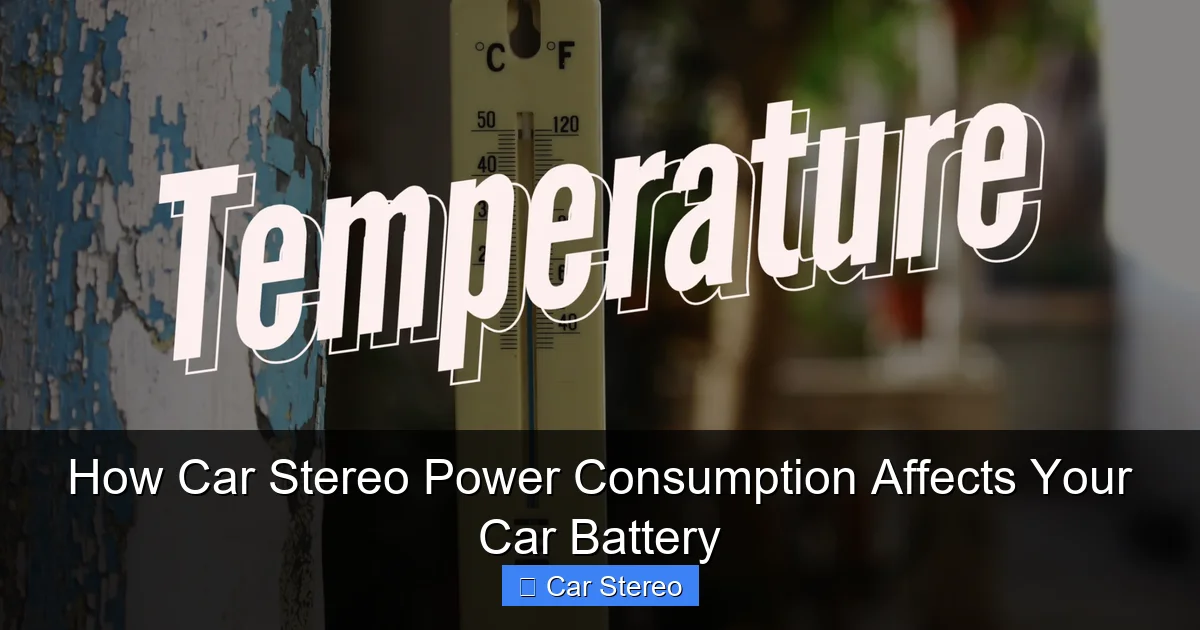 How Car Stereo Power Consumption Affects Your Car Battery