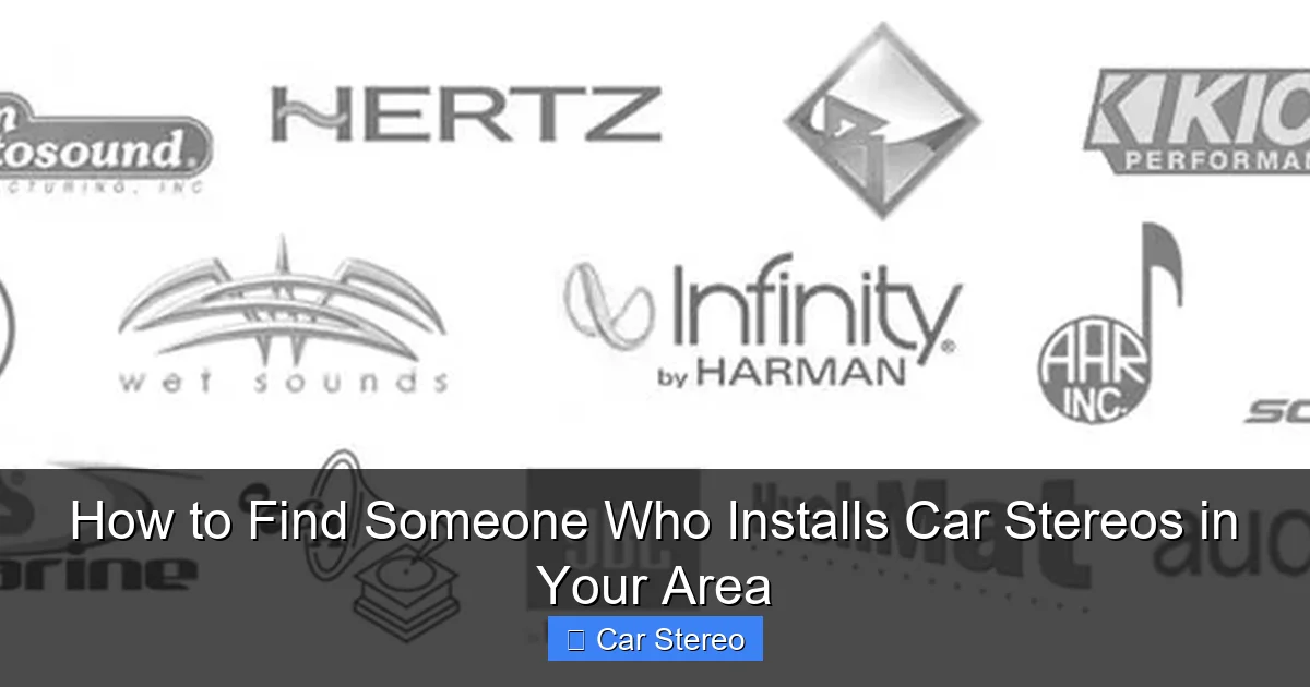 How to Find Someone Who Installs Car Stereos in Your Area