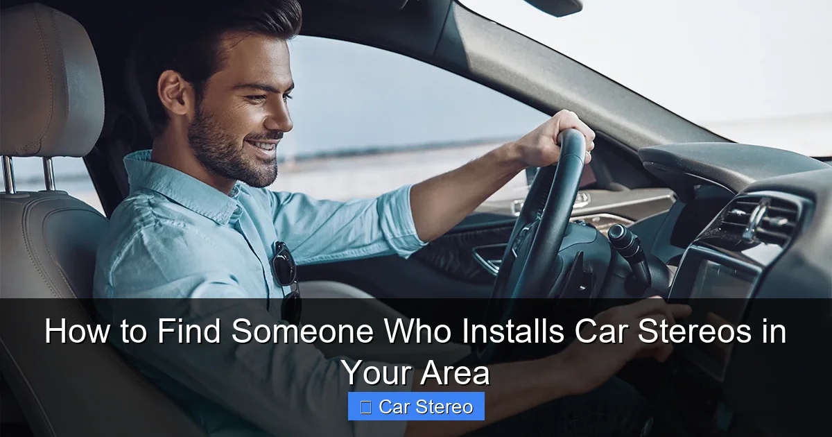 How to Find Someone Who Installs Car Stereos in Your Area