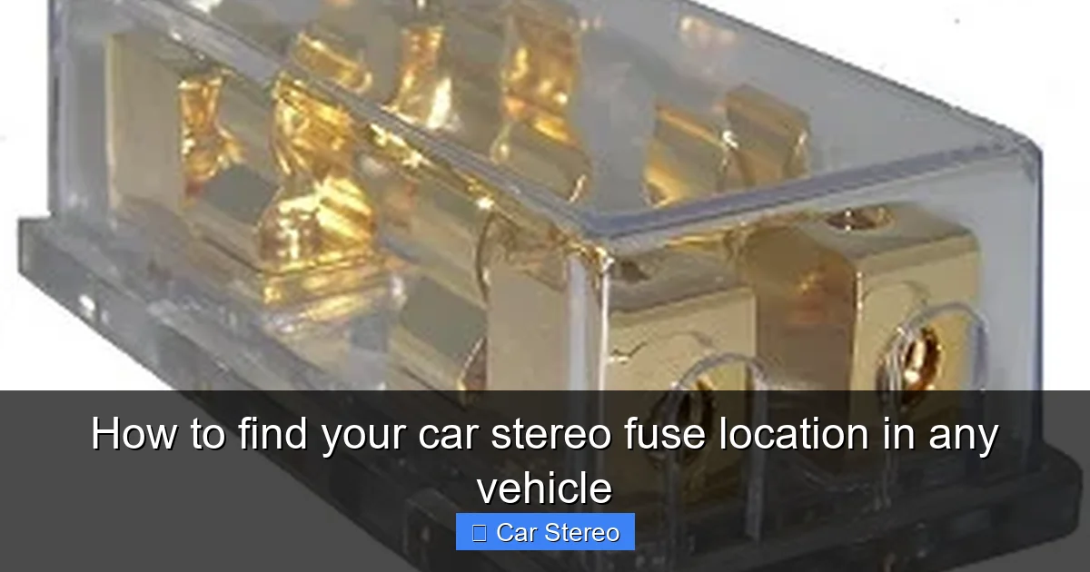 How to find your car stereo fuse location in any vehicle