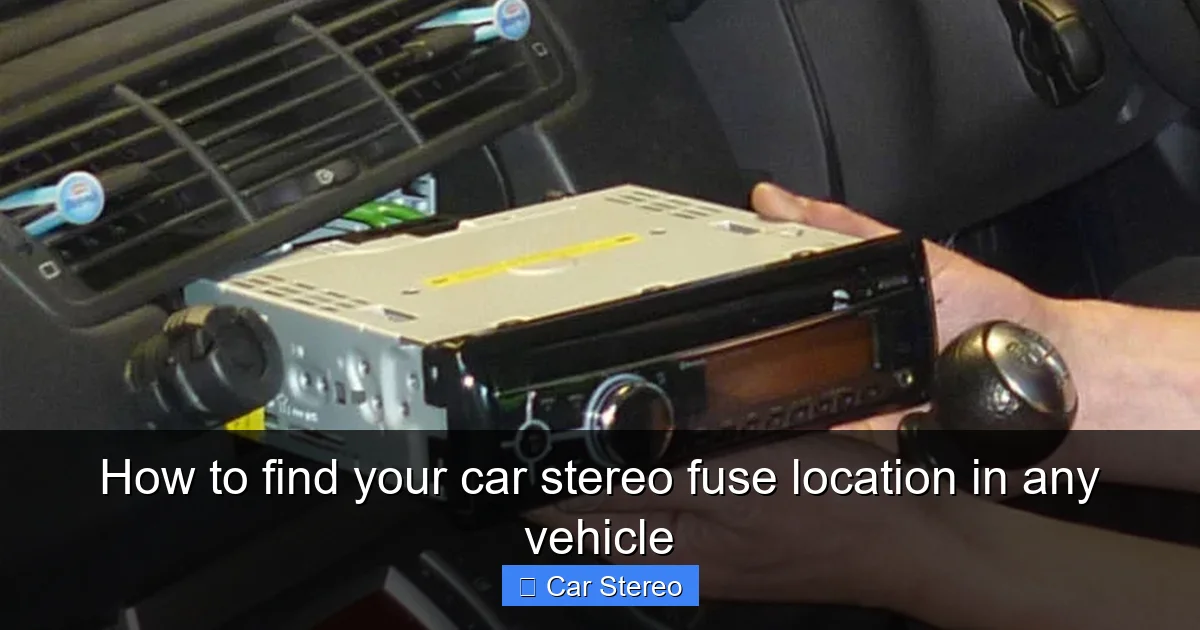 How to find your car stereo fuse location in any vehicle