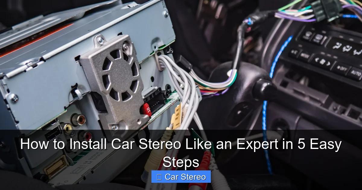 How to Install Car Stereo Like an Expert in 5 Easy Steps