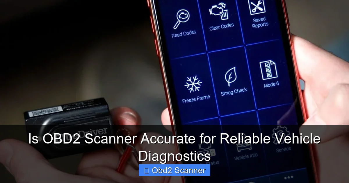 Is OBD2 Scanner Accurate for Reliable Vehicle Diagnostics
