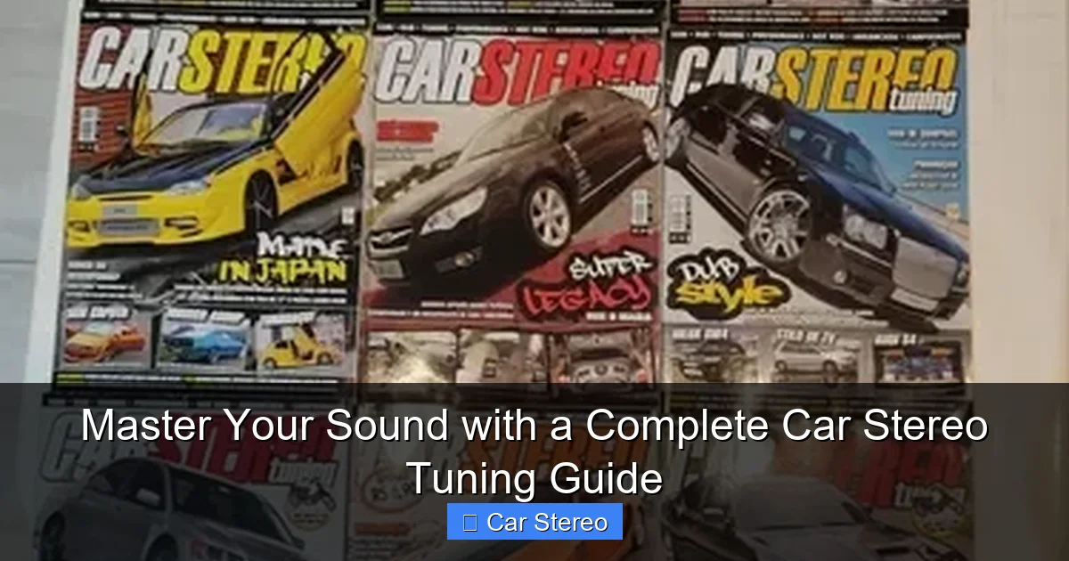Master Your Sound with a Complete Car Stereo Tuning Guide