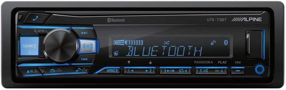 Alpine UTE-73BT mech-less digital media receiver with Bluetooth wirele