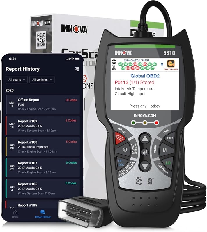 INNOVA 5310 OBD2 Scanner for ABS and SRS, Check Engine Code Reader wit