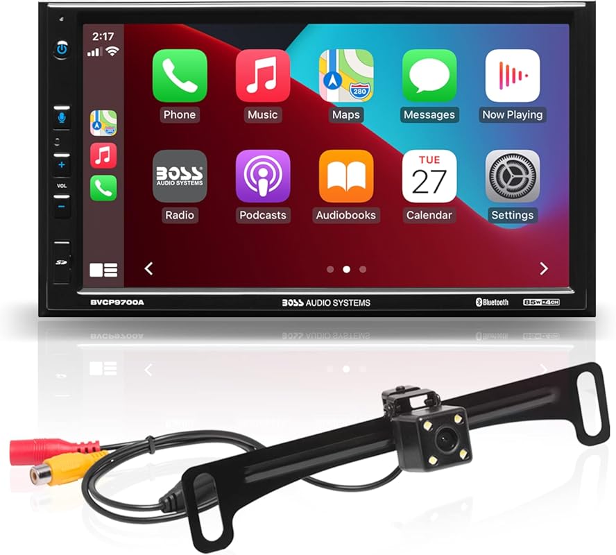 BOSS BVCP9700A-C 7-inch double-DIN touchscreen car stereo with Apple C