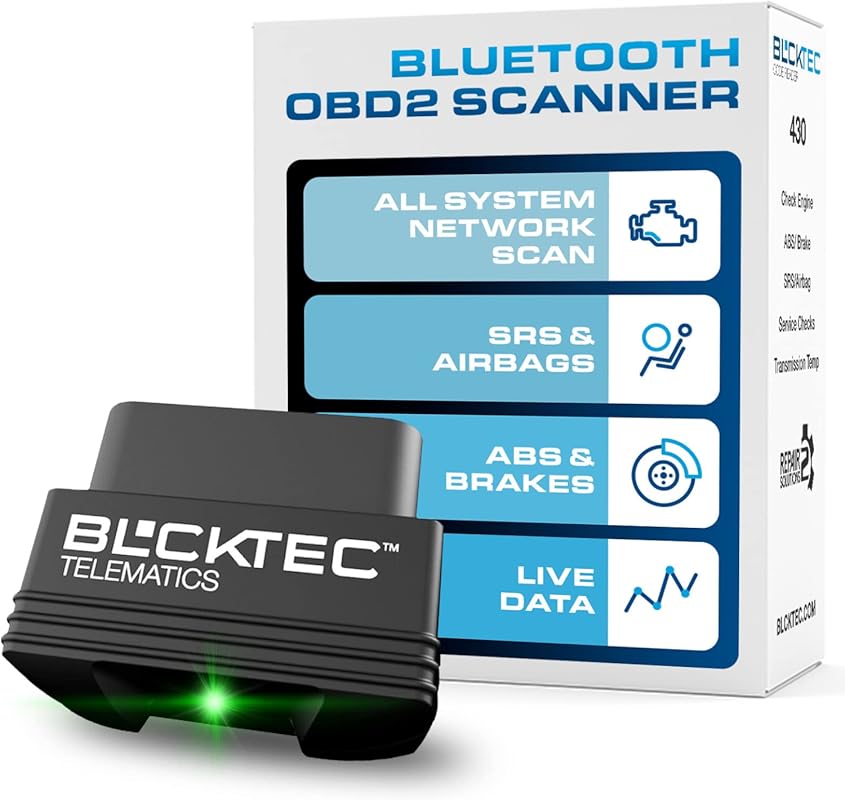 BLCKTEC 430 Bluetooth OBD2 Scanner for iPhone and Android, Diagnoses C