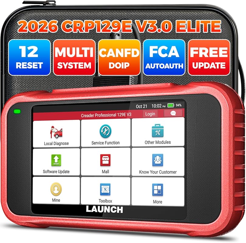 LAUNCH CRP129E OBD2 Scanner with 12 Service Resets CANFD DOIP FCA Auto