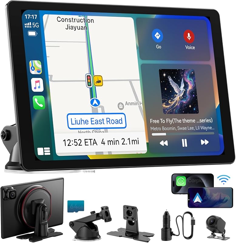 11-inch wireless Apple CarPlay screen with Android Auto, ultra-slim to