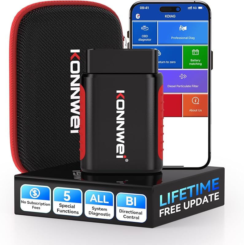 KONNWEI Bluetooth Bidirectional OBD2 Scanner, Full-System Diagnostics,