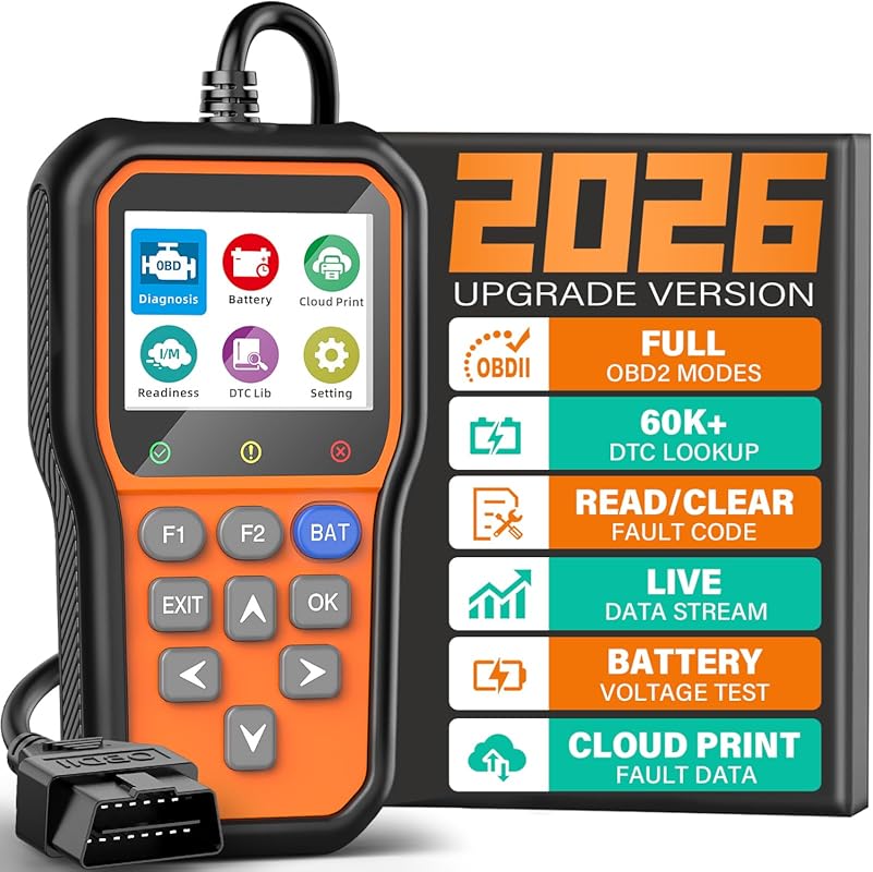 BluSon YM319 OBD2 Scanner with Battery Tester, Live Data and Freeze Fr