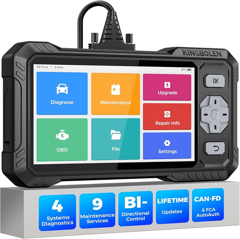 KINGBOLEN S608 Bidirectional OBD2 Scanner, ABS SRS Transmission Engine