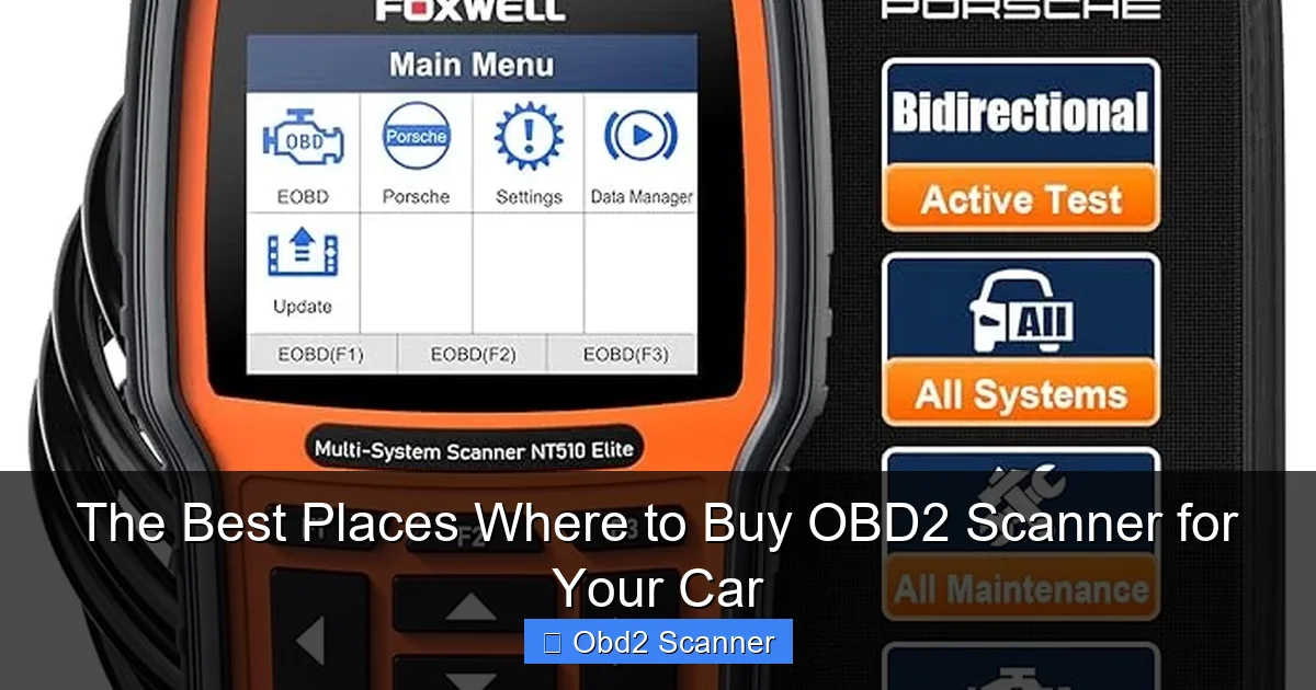 The Best Places Where to Buy OBD2 Scanner for Your Car