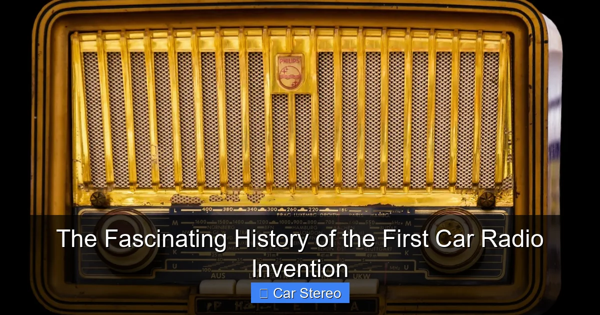 The Fascinating History of the First Car Radio Invention
