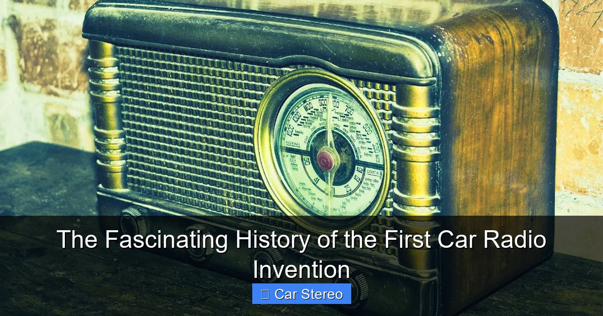 The Fascinating History of the First Car Radio Invention