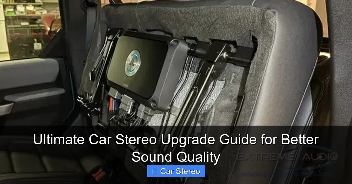 Ultimate Car Stereo Upgrade Guide for Better Sound Quality