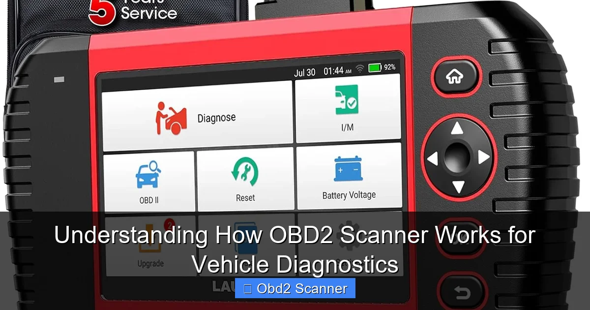 Understanding How OBD2 Scanner Works for Vehicle Diagnostics