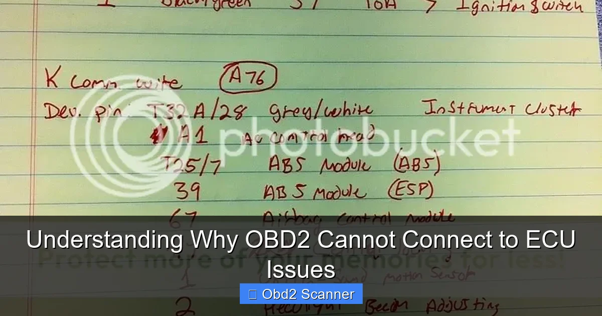 Understanding Why OBD2 Cannot Connect to ECU Issues