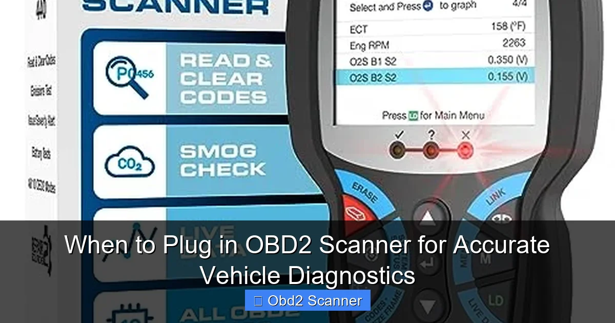 When to Plug in OBD2 Scanner for Accurate Vehicle Diagnostics