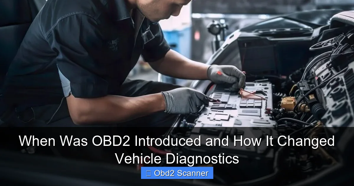 When Was OBD2 Introduced and How It Changed Vehicle Diagnostics