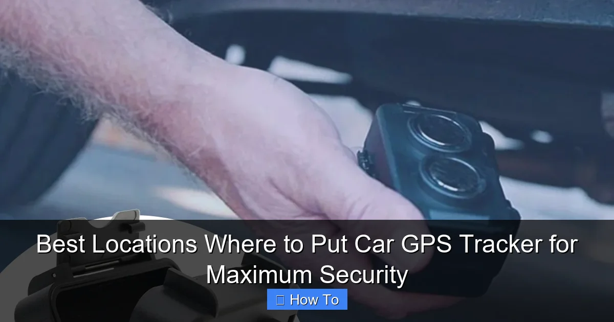 Best Locations Where to Put Car GPS Tracker for Maximum Security