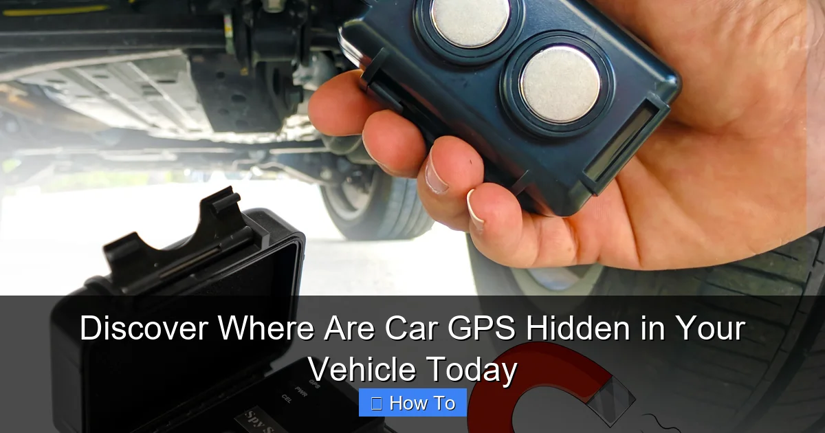 Discover Where Are Car GPS Hidden in Your Vehicle Today