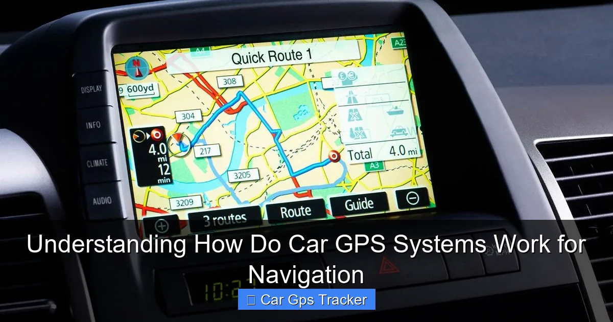 Understanding How Do Car GPS Systems Work for Navigation
